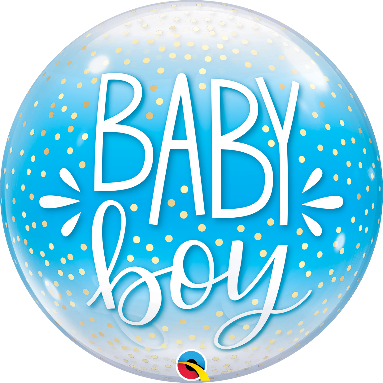 Baby Boy Blue & Confetti Dots