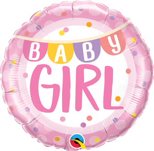 Baby Girl Banner & Dots