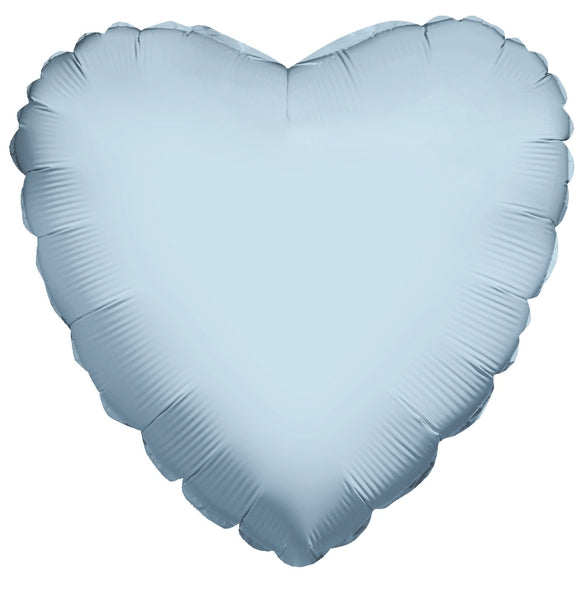 Pastel Blue Pearlized Heart