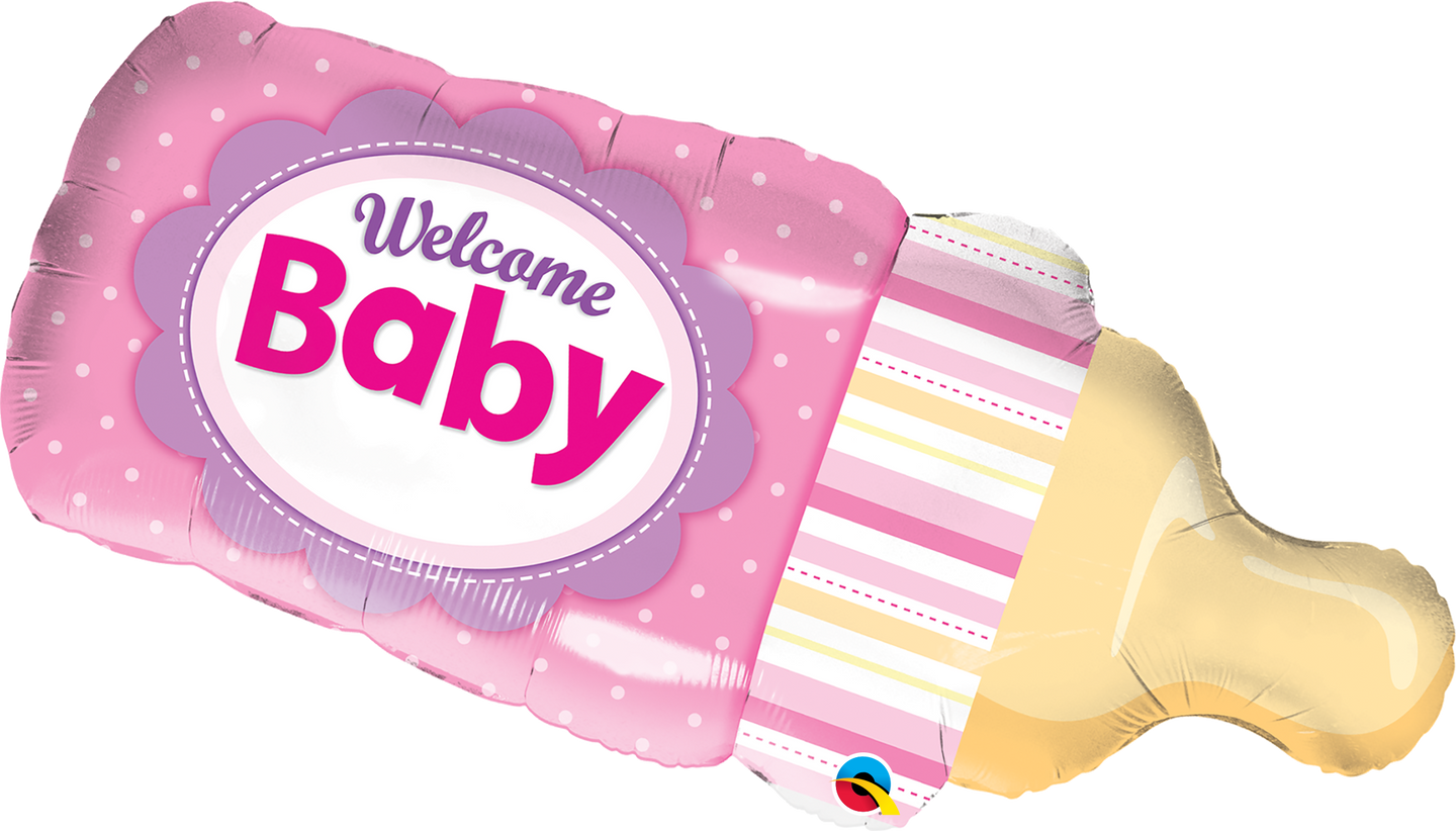Welcome Baby Bottle Pink