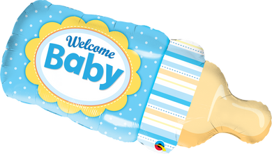 Welcome Baby Bottle Blue