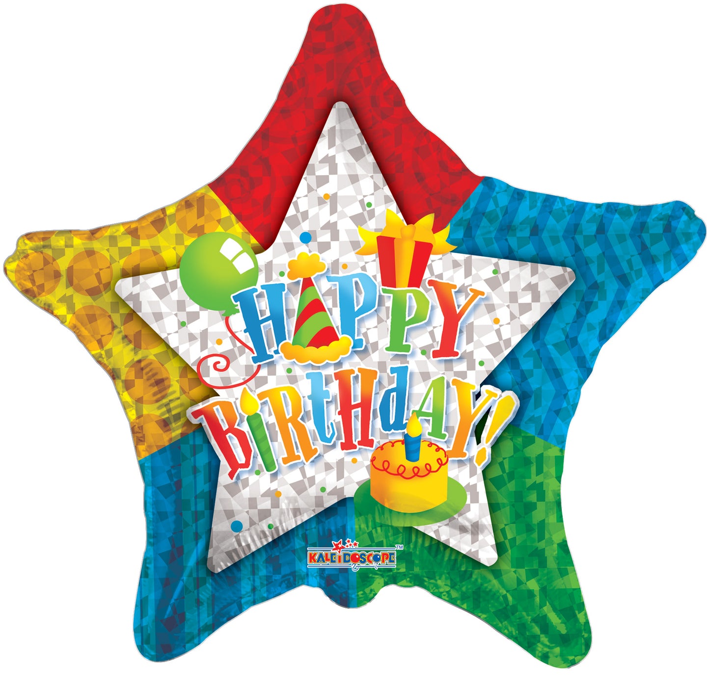 Happy Birthday Patterned Star Prismatic