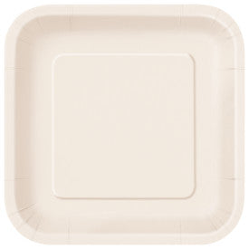 Ivory Solid Square - Dinner Plates