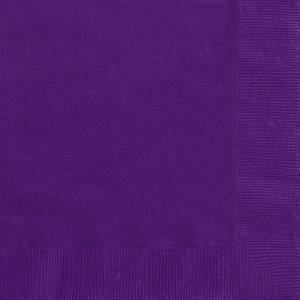 Serviettes de table unies violet foncé