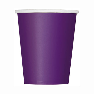 Deep Purple Solid Paper Cups