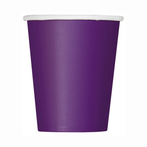 Gobelets en papier uni violet foncé