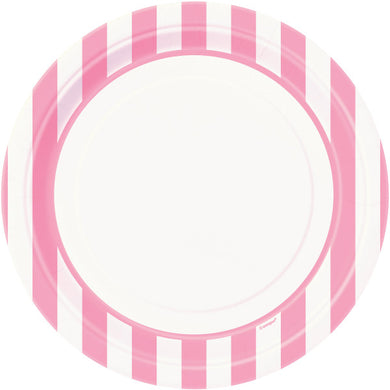 Lovely Pink Stripes Round - Dinner Plates