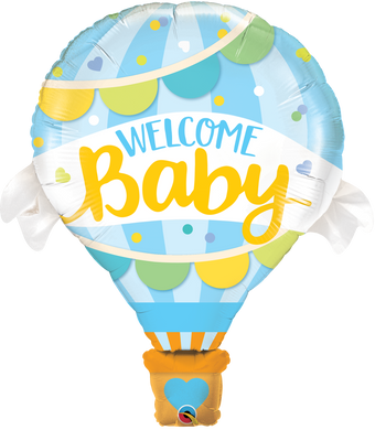 Ballon Bleu Bienvenue Bébé