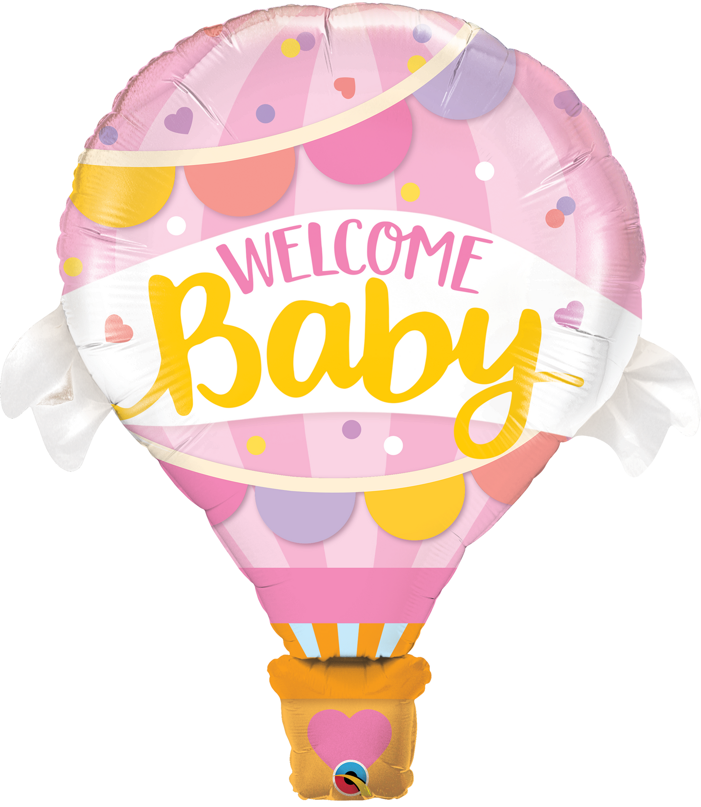 Ballon rose bienvenue bébé