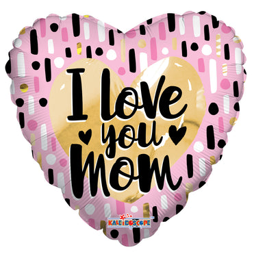 I Love You Mom Gold & Pink
