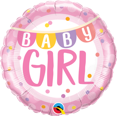 Baby Girl Banner & Dots