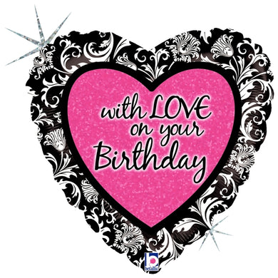 With Love On Your Birthday Damask