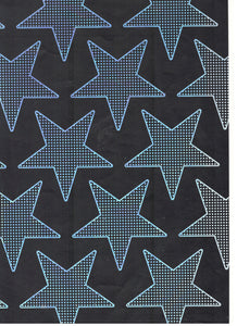 Printed Holographic Dot Star Black