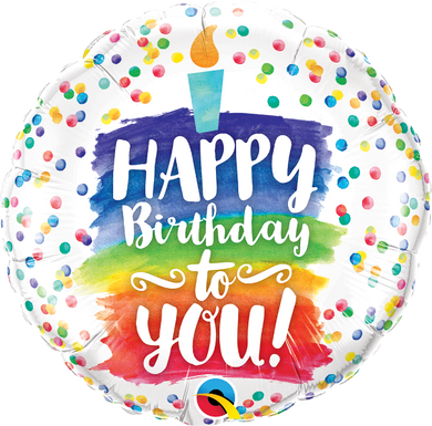Happy Birthday To You Rainbow Cake
